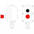 Взрывонепроницаемый пост управления из алюминия LCSD-02-B-MB-P1B(11)x1-P6R(11)x1-PBMB-KAEPM2MHK-20 / 1Ex d IIB T5 Gb / Ex tb IIIC T95гр.С Db IP66