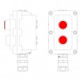 Взрывонепроницаемый пост управления из алюминия LCSD-02-B-MC-L1R(220)x1-P1R(11)x1-PCMB-KAEPM3MHK-26 / 1Ex d IIB T5 Gb / Ex tb IIIC T95гр.С Db IP66