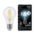 Лампа Gauss LED Filament A60 E27 10W 970lm 4100К step dimmable 1/10/40