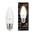 Лампа Gauss LED Свеча E27 6.5W 520lm 3000К 1/10/100