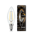 Лампа Gauss LED Filament Свеча dimmable E14 5W 420lm 2700К 1/10/50