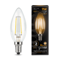 Лампа Gauss LED Filament Свеча E14 9W 680lm 2700К 1/10/50