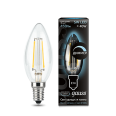 Лампа Gauss LED Filament Свеча dimmable E14 5W 450lm 4100К 1/10/50