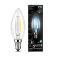 Лампа Gauss LED Filament Свеча E14 7W 580lm 4100К 1/10/50