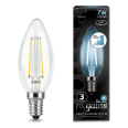 Лампа Gauss LED Filament Свеча E14 7W 580lm 4100К step dimmable 1/10/50