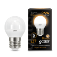 Лампа Gauss LED Шар E27 9.5W 890lm 3000K 1/10/50