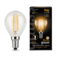 Лампа Gauss LED Filament Шар E14 9W 680lm 2700K 1/10/50