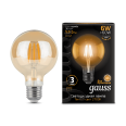 Лампа Gauss LED Filament G95 E27 6W Amber 550lm 2400K 1/20