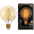 Лампа Gauss LED Filament G95 E27 8W Amber 740lm 2400К 1/20