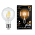 Лампа Gauss LED Filament G95 E27 6W 630lm 2700K 1/20