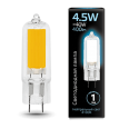 Лампа Gauss LED G4 AC220-240V 4.5W 400lm 4100K Glass 1/10/200