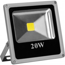 Прожектор квадратный 1LED/20W-белый 220V 4000K серый (IP65) 18*18.5*4.5мм LL-272
