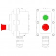 Взрывонепроницаемый пост управления из алюминия LCSD-02-B-MC-P1G(11)x1-P6R(11)x1-PCMB-KAEPM3MHK-26 / 1Ex d IIB T5 Gb / Ex tb IIIC T95гр.С Db IP66