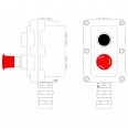 Взрывонепроницаемый пост управления из алюминия LCSD-02-B-MB-P1B(11)x1-P6R(11)x1-PBMB-KA2MHK / 1Ex d IIB T5 Gb / Ex tb IIIC T95гр.С Db IP66