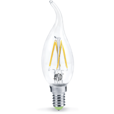 Лампа светодиодная LED-СВЕЧА на ветру-PREMIUM 5.0Вт 220В Е14 4000К 450Лм прозрачная ASD