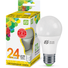 Лампа светодиодная LED-A60-standard 24Вт 230В Е27 3000К 2160Лм ASD