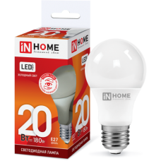 Лампа светодиодная LED-A60-VC 20Вт 230В Е27 6500К 1800Лм IN HOME