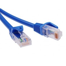 Патч-корд неэкранированный CAT5E U/UTP 4х2, LSZH, синий, 5.0м