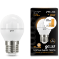 Лампа Gauss LED Шар E27 7W 520lm 3000K step dimmable 1/10/100