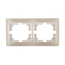 MIRA Рамка 2-ая горизонтальная жемчужно-белый перламутр без вставки (10шт/120шт)
