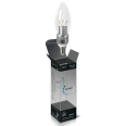 Лампа LEDсвеча для хр люстр(прозр) димм 5W 4100K E14 Gauss(60гл)