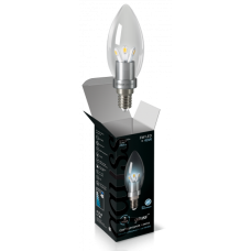 Лампа светодиодная свеча для хрустальных люстр (прозрачная) 3W 4100K E14 Gauss