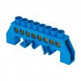 Шина ``0`` N (8х12мм) 8 отверстий латунь синий нейлоновый корпус комбинированный розничный стикер EK