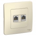 BLANCA С/У РОЗЕТКА двойная компьютерная RJ45, кат.5E, МОЛОЧНЫЙ