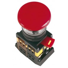 Кнопка AEAL грибок с фиксацией красный d22мм 240В 1з+1р, ИЭК