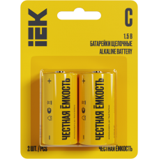 Батарейка щелочная Alkaline Optima LR14/C (2шт/блистер) IEK