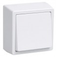 Выключатель одноклавишный для открытой установки, серия `Брикс`, цвет белый ВС20-1-0-ББ