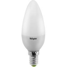 Лампа светодиодная (LED) «свеча» d35мм E14 270° 3Вт матовая нейтральная холодно-белая 4000К Navigator