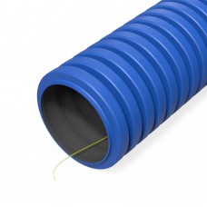 Труба гофрированная двустенная ПНД гибкая тип 750 (SN49) с/з синяя d40 мм (100м/уп) Промрукав