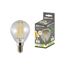 Лампа светодиодная `Филамент` G45-6 Вт-230 В-2700 К–E14 TDM