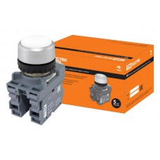 Кнопка MP1-20W в сборе d22мм 1з+1р белая TDM