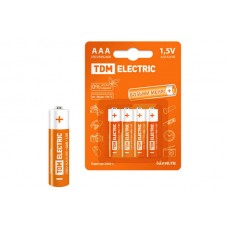 Элементы питания LR03 AAA Alkaline 1,5V BP-4 TDM