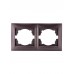 Рамка 2-х постовая горизонтальная шоколад `Лама` TDM