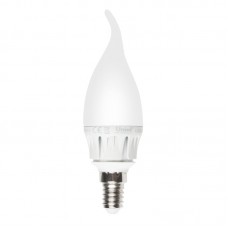 LED-CW37-6W/NW/E14/FR ALM01WH Лампа светодиодная. Форма `свеча на ветру`, матовая колба. Материал корпуса алюминий. Цвет свечения белый. Серия Merli. Упаковка пластик