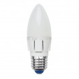 LED-C37-6W/NW/E27/FR/DIM ALP01WH Лампа светодиодная диммируемая. Форма `свеча`, матовая колба. Матер
