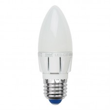 LED-C37-6W/NW/E27/FR/DIM ALP01WH Лампа светодиодная диммируемая. Форма `свеча`, матовая колба. Материал корпуса алюминий. Цвет свечения белый. Серия Palazzo. Упаковка пластик