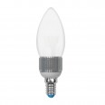 LED-C37P-5W/NW/E14/FR/DIM ALC03SL Лампа светодиодная диммируемая пятилепестковая. Форма `свеча`, мат