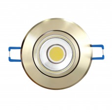 ULM-R31-5W/NW IP20 GOLD картон Светильник светодиодный встраиваемый поворотный, 110-240В. Материал корпуса алюминий, цвет золотой. Белый свет.