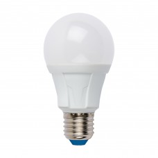 LED-A60 8W/NW/E27/FR PLP01WH Лампа светодиодная. Форма «А», матовая. Серия Яркая. Белый свет (4000K). Картон. ТМ Uniel
