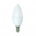 LED-C37-6W/WW+NW/E14/FR PLB01WH Лампа светодиодная. Форма «свеча», матовая. Серия Bicolor. Теплый бе