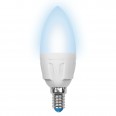 LED-C37 7W/NW/E14/FR PLP01WH Лампа светодиодная. Форма «свеча», матовая. Серия ЯРКАЯ. Белый свет (40