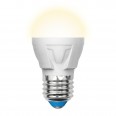 LED-G45 7W/WW/E27/FR PLP01WH Лампа светодиодная. Форма «шар», матовая. Серия ЯРКАЯ. Теплый белый све