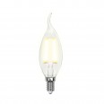 LED-CW35-5W/WW/E14/CL/DIM GLA01TR Лампа светодиодная диммируемая. Форма `свеча на ветру`, прозрачная