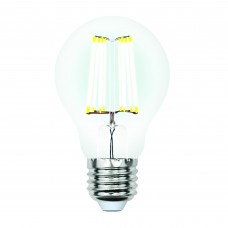 LED-A60-7W/NW/E27/CL/DIM GLA01TR Лампа светодиодная диммируемая. Форма `A`, прозрачная. Серия Air. Белый свет (4000K). Картон. ТМ Uniel