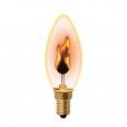 IL-N-C35-3/RED-FLAME/E14/CL Лампа декоративная с типом свечения `эффект пламени`. Форма «свеча», про