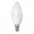 LED-C37-9W/NW/E14/FR/NR Лампа светодиодная. Форма `свеча`, матовая. Серия Norma. Белый свет (4000K).